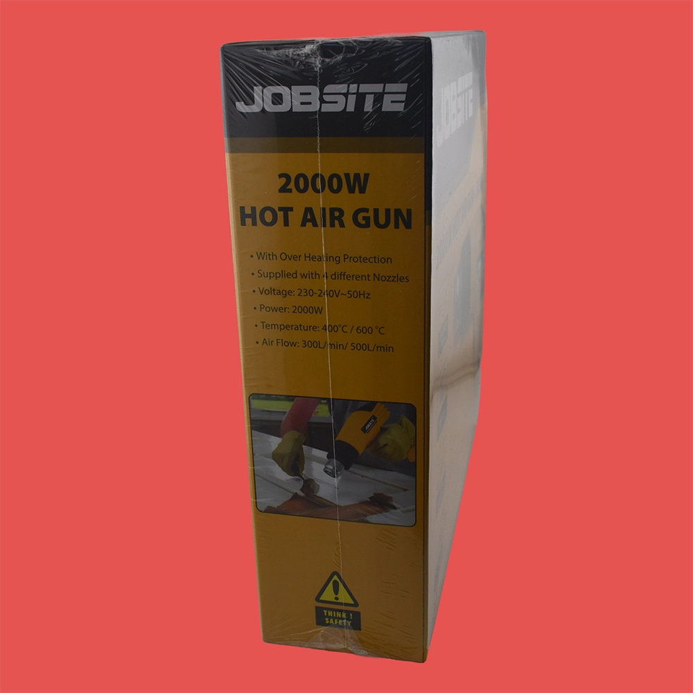 side of a 2000w electric hot air heat shrink gun