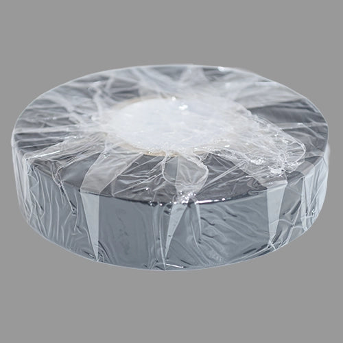 Non-adhesive black PVC tape laying flat.