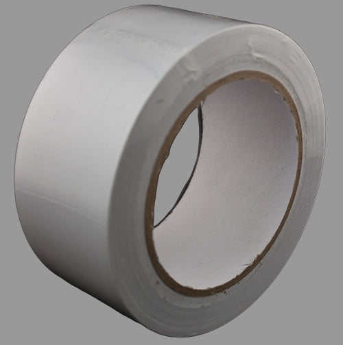 White line marking tape on its side.