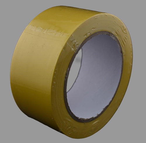 Yellow line marking tape on its side.