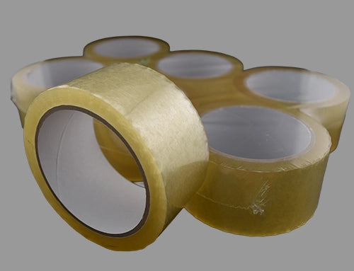 Clear parcel tape – 6 pack with single front roll.