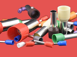 Mixed insulated bootlace ferrules in assorted colours – French and German colour coding for 0.25mm² to 35mm² wires