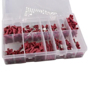 Assorted red crimp terminals, 400 piece kit