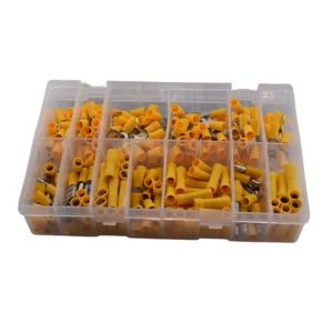 Assorted yellow crimp terminals, 260 piece kit